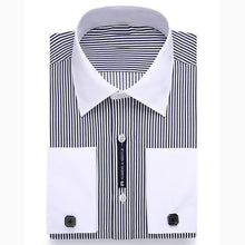Load image into Gallery viewer, 15XL 12XL 9XL Big Size French Cuff Shirt Slim Fit Casual Shirts Brand New Camisa Masculina Long Sleeve French Cuff Dress Shirts