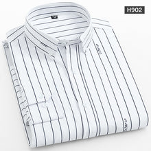 Load image into Gallery viewer, Original Aoliwen shirts for men long sleeve stripe print Casual fashion Summer thin section brand men shirts high quality