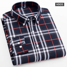 Load image into Gallery viewer, Original Aoliwen shirts for men long sleeve stripe print Casual fashion Summer thin section brand men shirts high quality